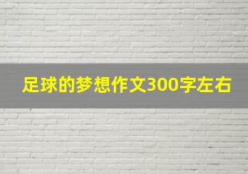 足球的梦想作文300字左右