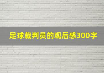 足球裁判员的观后感300字