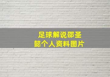 足球解说邵圣懿个人资料图片