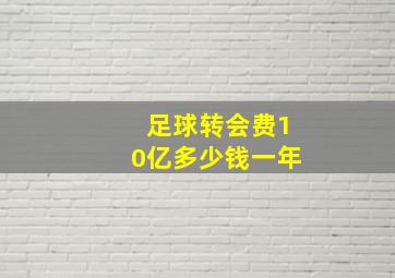 足球转会费10亿多少钱一年