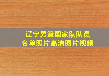 辽宁男篮国家队队员名单照片高清图片视频