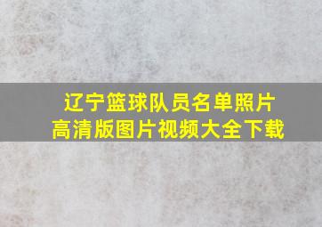 辽宁篮球队员名单照片高清版图片视频大全下载