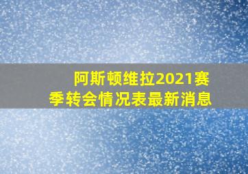 阿斯顿维拉2021赛季转会情况表最新消息