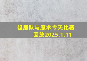 雄鹿队与魔术今天比赛回放2025.1.11