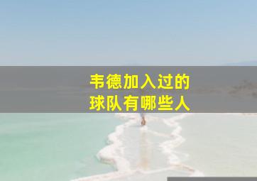 韦德加入过的球队有哪些人