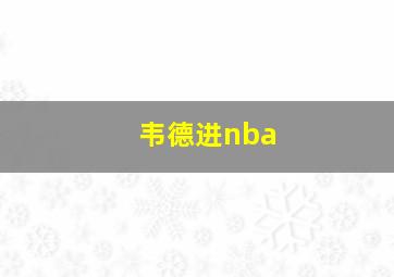 韦德进nba